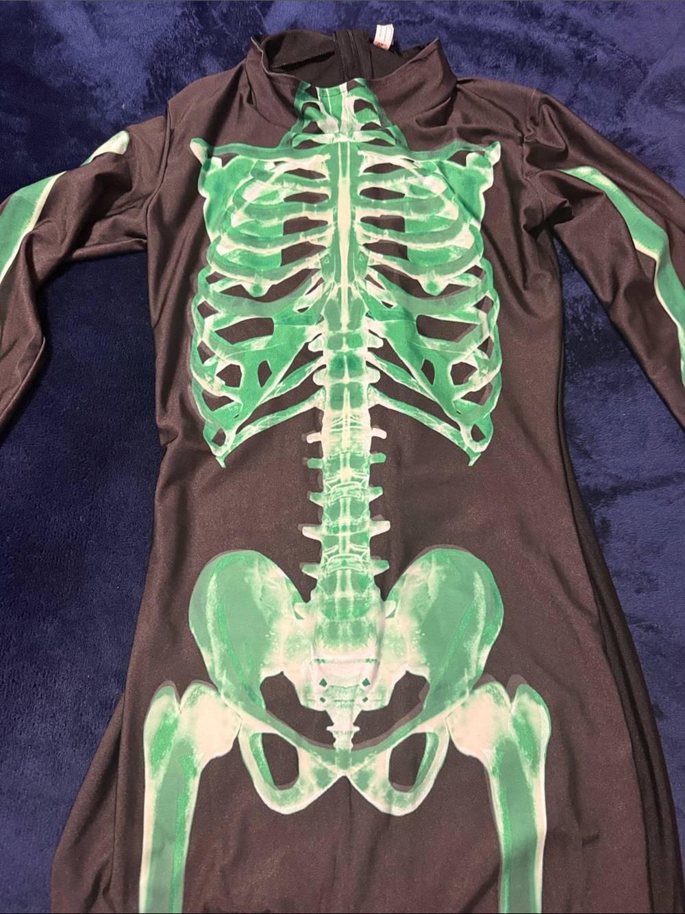 Unisex Slim-Fitting Halloween Skeleton Costume. Women, Men, Kids Bodysuit